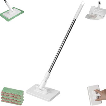 Snap-On Lazy Mop with Reusable Cloths