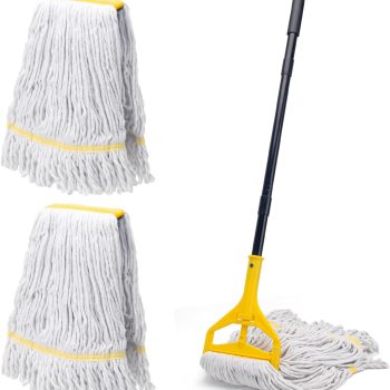 Industrial Cotton Mop with Extra Replacement Heads